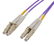 Intellinet 8 m LC to LC UPC Fiber Optic Patch Cable, 2.0 mm, Duplex, OFNR, OM4 Multimode, Violet, Part# 752282