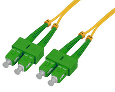 Intellinet 1 m SC to SC APC Fiber Optic Patch Cable, 2.0 mm, Duplex, OFNR, Singlemode BIF, Yellow, Part# 752411