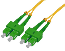 Intellinet 5 m SC to SC APC Fiber Optic Patch Cable, 2.0 mm, Duplex, OFNR, Singlemode BIF, Yellow, Part# 752442