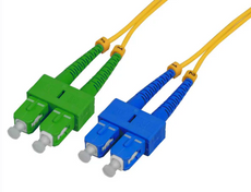 Intellinet 3 m SC UPC to SC APC Fiber Optic Patch Cable, 2.0 mm, Duplex, OFNR, Singlemode BIF, Yellow, Part# 752510