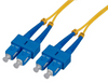 Intellinet 3 m SC to SC UPC Fiber Optic Patch Cable, 2.0 mm, Duplex, OFNR, Singlemode BIF, Yellow, Part# 760843