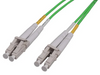 Intellinet 3 m LC to LC UPC Fiber Optic Patch Cable, 2.0 mm, Duplex, OFNR, OM5 Multimode, Lime Green, Part# 760898