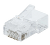 Intellinet IMP-C6A-FT100, Cat6A UTP EZ plug, 3 prong modular plug 15uin. 100pcs/jar, Part# 791359