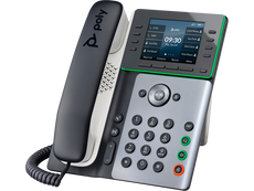 Poly Edge E350 IP Phone and PoE-enabled, Part# 82M89AA