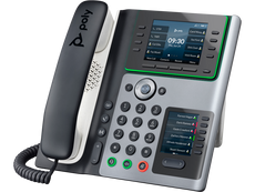 Poly Edge E450 IP Phone and PoE-enabled, Part# 82M90AA