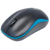Manhattan MM-SUCCESS-BL, USB, Three Buttons with Scroll Wheel, 1000 dpi, Blue/Black,  Part# 179416
