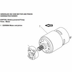 Greenlee MOTOR & PINION   ~ Stock# HB.12300