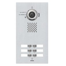 Aiphone IX-DVF-6 IX Series 6-Call Button IP Video Door Station, Flush Mount, Stainless Steel, Part# IX-DVF-6