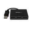 Startech 3-Port DisplayPort 1.2 Splitter, DisplayPort to 3x DP Multi-Monitor Adapter, Dual 4K 30Hz and 1080p 60Hz Computer MST Hub - Windows Only, Part# MSTDP123DP