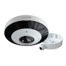 Speco O12MDP4 12MP IP Indoor / Outdoor 360° Fisheye Camera with Junction Box, People and Vehicle Detection, 1.65mm Fisheye Lens, White, Part# O12MDP4