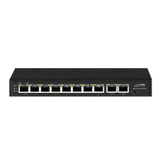 Speco 10-port switch, 8-port PoE Full Gigabit, 802.3 af/at, PoE Watchdog, Part# P8S10G