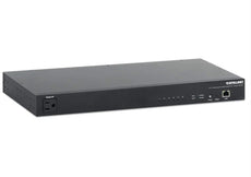 INTELLINET 6-Outlet 19" Rackmount Managed Metered Power Distribution Unit, IPDU-SUS6OUT-C13IN-1U, Black, Part# 120234