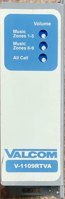 Valcom V-1109RTVA, Page Control 9 Zone 1way P/N # V-1109RTVA