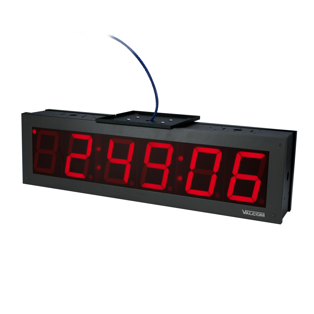 Volcom Clock Plug In Valcom VIP-D640ADS IP PoE 6 Digit, 4 inch Digital Clock, Double Sided ...