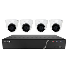 Speco ZIP84T4 8-Channel NVR Surveillance Kit with 4-Digital Deterrent Turret Cameras, 4TB, Part# ZIP84T4