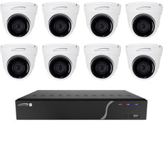 Speco 8-Channel NVR with 4TB and 8 Digital Deterrent Turret Cameras, Part# ZIP84T8
