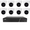 Speco 8-Channel NVR with 4TB and 8 Digital Deterrent Turret Cameras, Part# ZIP84T8
