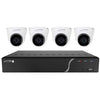 Speco ZIPWL4D1 4-Channel Plug-and-Play Wall Mount NVR Surveillance Kit with (4) Outdoor IR Turret Cameras, 2.8mm Fixed Lens, Part# ZIPWL4D1