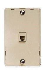 Suttle Wall Phone Faceplate: Suttle, RJ12, Screw Terminals - Ivory, Part# 630AP6-50