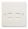 ICC FACEPLATE, INTERNATIONAL, 2-PORT, WHITE Stock# IC107EF2WH