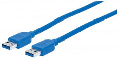 Manhattan SuperSpeed USB 3.0 Cable, Type-A Male to Type-A Male, 6', Stock# 354295