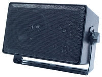 SPECO DMS3TS Weather Resistant 3 Way Speakers w/ Transformer  Black, Stock# DMS3TS