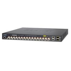Planet 16-port Coax + 2-port 10/100/1000T + 2-port 100/1000X SFP Long Reach PoE over Coaxial Managed Switch, Stock# PN-LRP-1622CS