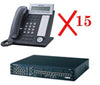 PANASONIC KX-NCP500-NT15 NCP Bundle including (1) NCP500, (1) TDE0110 and (15) NT343-B, Stock# KX-NCP500-NT15