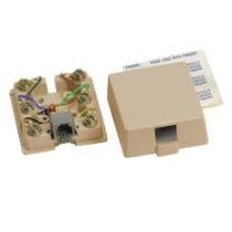 Suttle Surface Mount Biscuit Box: Suttle, RJ12 USOC, Screw Terminals - Ivory, Part# 625A2-6-50