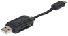 Manhattan USB-C/A Combo Multi-Card Reader/Writer, Part# 102018