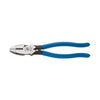 Klein Tools 9" High-Leverage Side-Cutting Pliers - Lineman's Bolt-Thread Holding Stock# D2000-9NETH