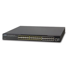 PLANET XGS3-24242 24-Port 100/1000X SFP with 12-Port Shared 10/100/1000T and 4 Optional 10G slots Layer 3 Managed Stackable Switch (AC+DC), Stock# XGS3-24242