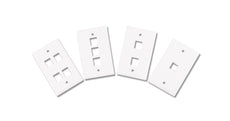 PRIMEX WALL PLATES – SINGLE-GANG, 4 PORTS Part# 125-0956-WT