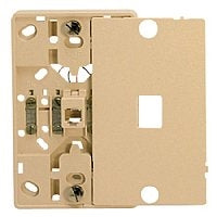 Suttle Wall Mount 4-conductor Jack Assembly w/ Snap-on Cover, Screw Terminals, Ivory, Part# 630AP4-50