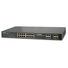 PLANET WGSW-20160HP IPv6 Managed 16-Port 802.3at PoE Gigabit Ethernet Switch + 4-Port SFP, Stock# WGSW-20160HP