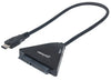 Manhattan USB-C 3.1 Gen 2 to SATA Adapter - with Power Adapter, Part# 152433