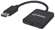 Manhattan DisplayPort to Dual HDMI - MST Hub, Part# 152716