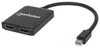 Manhattan Mini DisplayPort to Dual HDMI - MST Hub, Part# 152723