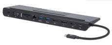 Manhattan USB-C 11-in-1 Triple-Monitor Docking Station with MST, Part# 153478