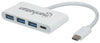 Manhattan SuperSpeed USB-C 3.1 Gen 1 Type-C Hub with Power Delivery, Part# 163552
