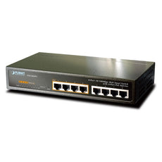 PLANET FSD-804PS 10" 8-Port 10/100 Ethernet Web/Smart Switch with 4-Port 802.3af PoE Injector, Stock# FSD-804PS, Stock# FSD-804PS