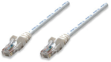 INTELLINET/Manhattan Network Cable, Cat5e, UTP 1.5 ft. (0.5 m), White (10 Packs), IEC-C5-WT-1.5 , Stock# 345088