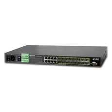 PLANET MGSW-24160F 16-Port 100/1000Base-X SFP + 8-Port 10/100/1000Base-T L2/L4 Managed Metro Ethernet Switch (AC+2 DC, DIDO), Part No# MGSW-24160F