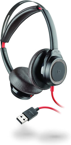 Poly Blackwire 7225 Corded, Boomless stereo headset with active noise canceling, Part# 211144-01