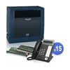 PANASONIC  KX-TDE200-DT15 TDE Bundle including (1) TDE200, (1) TDA0172 and (15) DT343-B, Stock#  KX-TDE200-DT15