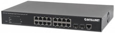 INTELLINET 560931 16-Port Gigabit Ethernet PoE+ Web-Managed Switch with 2 SFP Ports, Stock# 560931