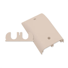Suttle 2-6503-52 Single gang downward oriented faceplate with CablePass feed-through insert - Elec Ivory, Stock# 2-6503-52