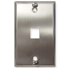 ICC WALL PLATE, PHONE, FLUSH, 1-PORT, SS Stock# IC107FFWSS