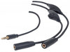 INTELLINET/Manhattan Headphone Splitter Black 3 m (10 ft), Stock# 352864