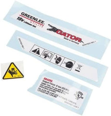Greenlee DECAL, KIT (IN-LINE PINCH) ~ Cat #: 25747